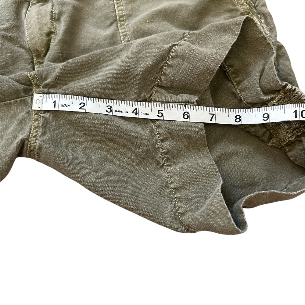 SUNDANCE Linen/Cotton Green Women's Shorts size 10 - Picture 6 of 6